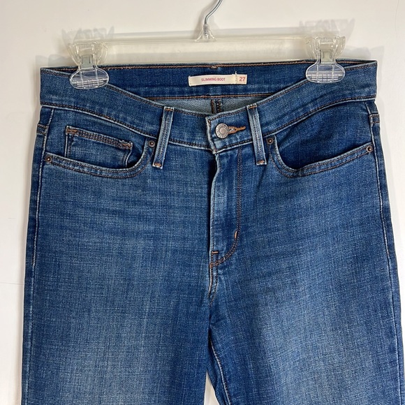 LEVI’S crop slimming boot denim blue jeans - Picture 4 of 12